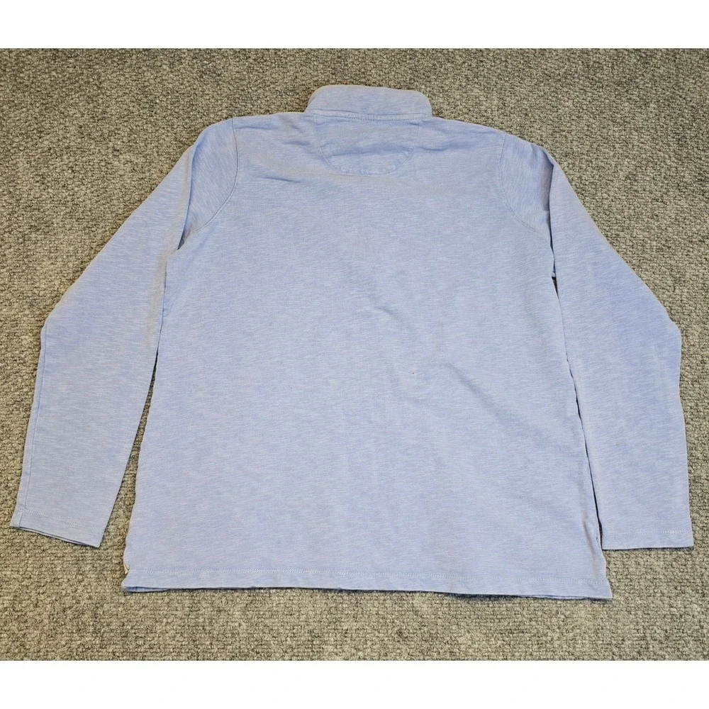 ORVIS Mens Light Blue Heathered‎ Quarter Zip Pullover Sweatshirt XL